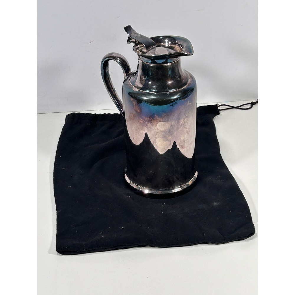 Ercuis France Silver Plated Thermal Pitcher Insulated Beverage Carafe w Bag RARE